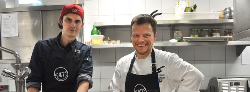 Harald Irka und Gerhard Fuchs in der Küche