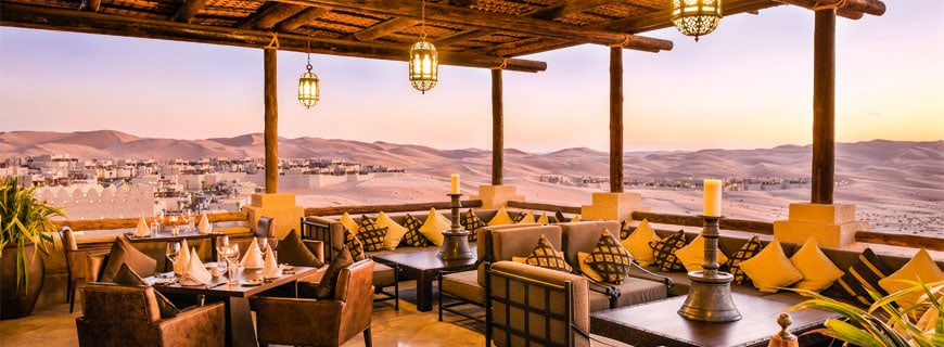 Suhail Terrace des Qasr Al Sarab Desert Resorts