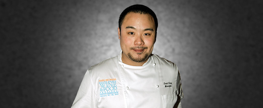 David Chang in weißer Kochjacke