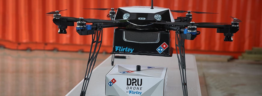 Die DRU Drohne, mit er Domino's Pizza bald zustellen will.