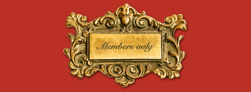 Members only Schild