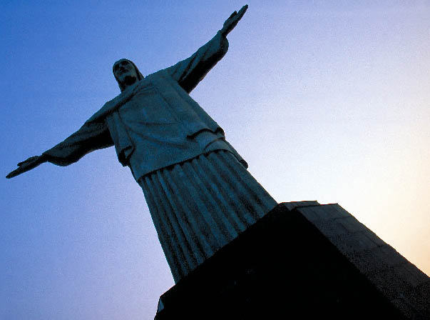 Cristo Redentor, monumentale Christusstatue im Süden von Rio de Janeiro auf dem Berg Corcovado
