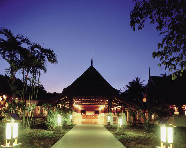 das Spa Village einer Hotelanlage in Malaysia 