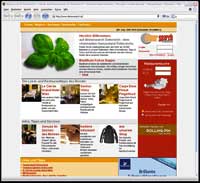 ein Screenshot einer Website für Lokalreservierung Online