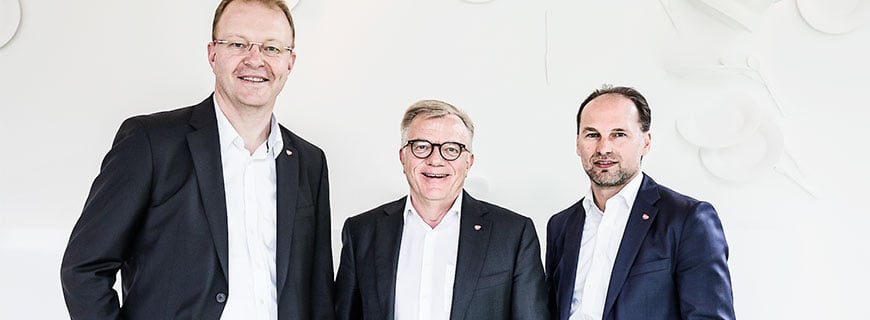 Führungstrio Hansueli Loosli, Manfred Hayböck und Thomas Panholzer