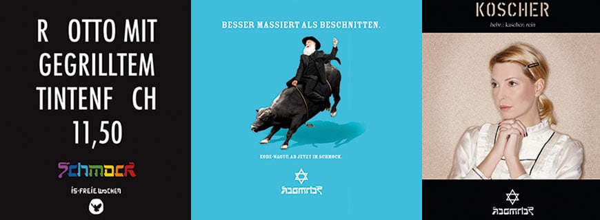 Das Restaurant Schmock wirbt mit einer provokativen Werbung bezüglich Juden