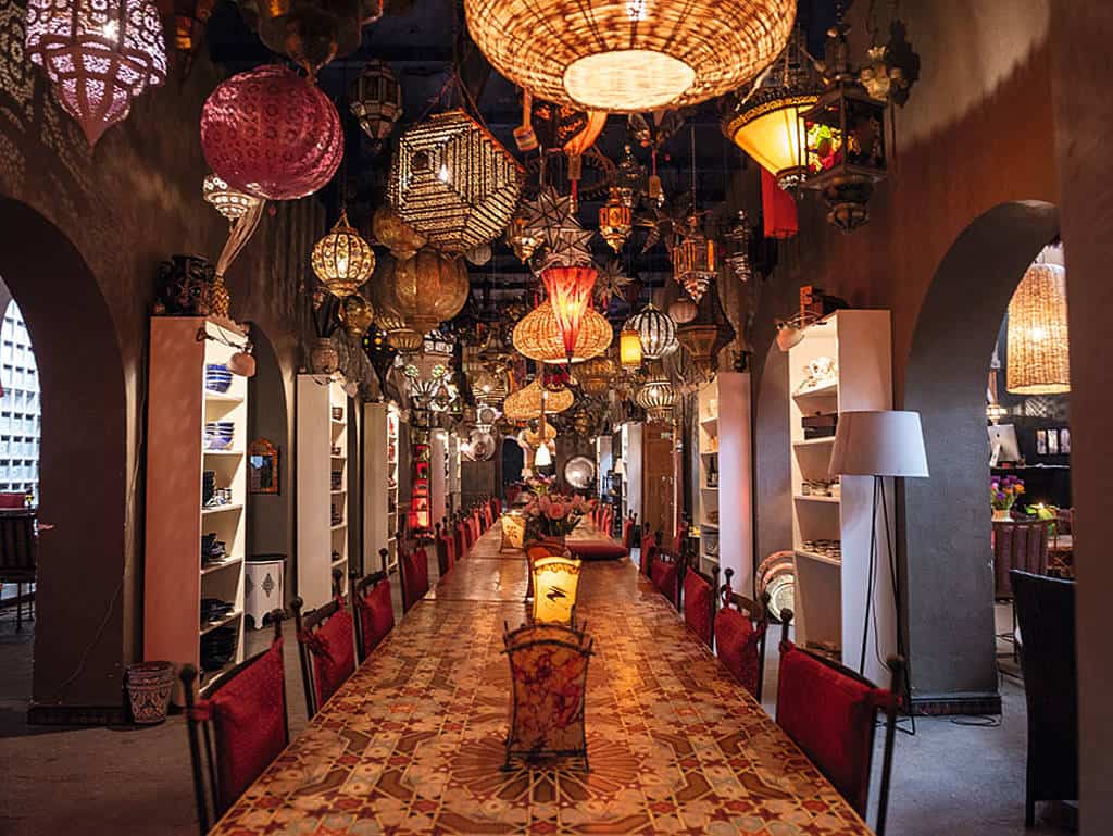 Im Le Marrakech kann man Interieur, das einem gefällt, auch kaufen und mit nach Hause nehmen