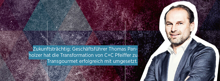 Porträt von Thomas Panholzer, Geschäftsführer von Transgourmet Österreich.