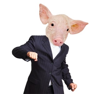 ein Schwein im Anzug 