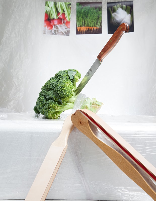 Brokkoli und Messer