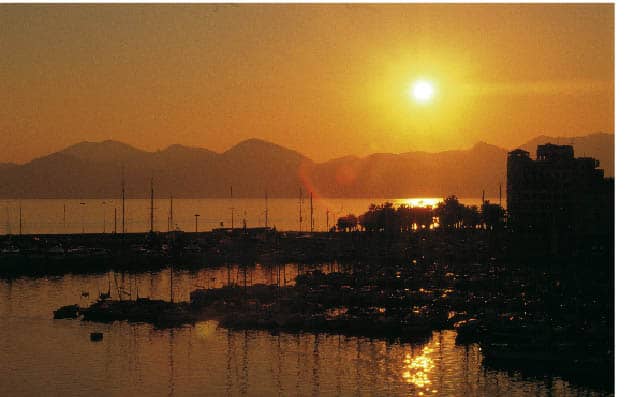 Sonnenuntergang über der Cote d`Azur