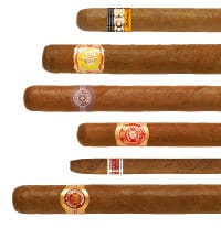 unterschiedliche Laengen, Breiten und Sorten von Zigarren 