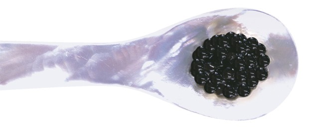 Kaviar im Perlmuttlöffel 